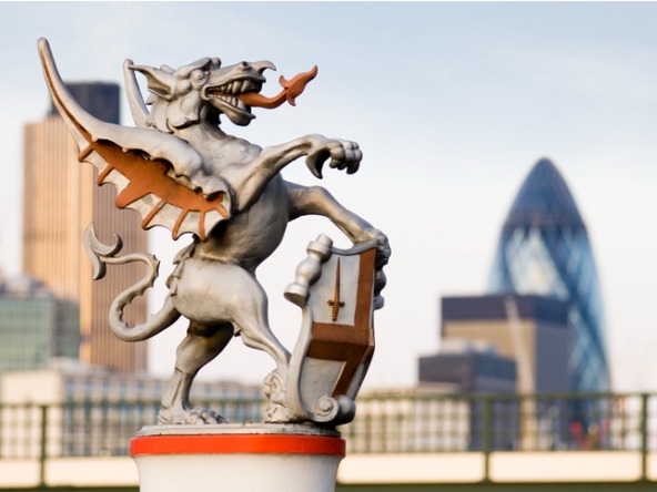 City of London dragon statue